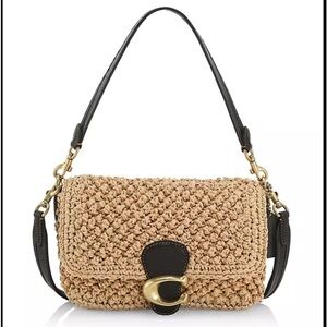 EUC Coach Soft Tabby Paper Straw Shoulder Bag